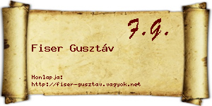 Fiser Gusztáv névjegykártya
